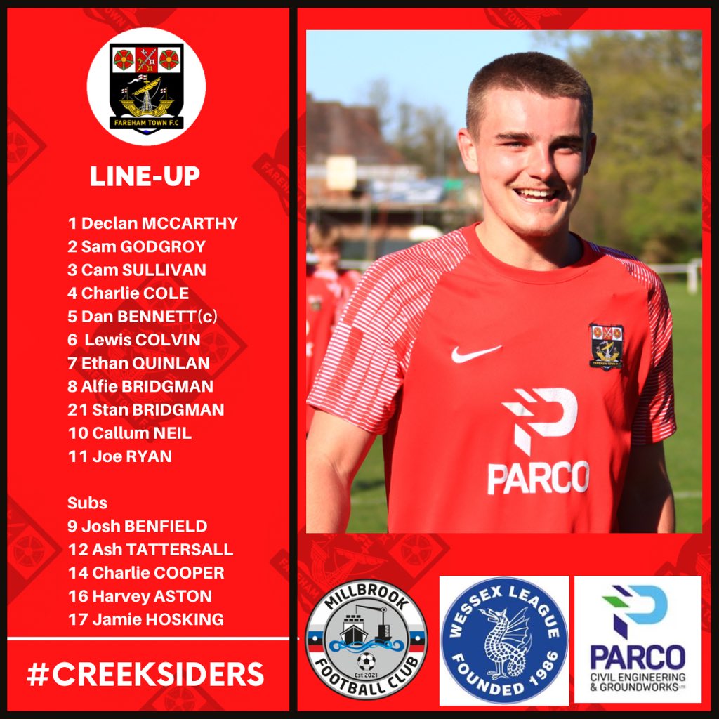 Team news v <a href="/Millbrook_FC/">Millbrook FC</a> 

<a href="/WessexLeague/">Velocity Wessex League</a> 

#Creeksiders ❤️🖤