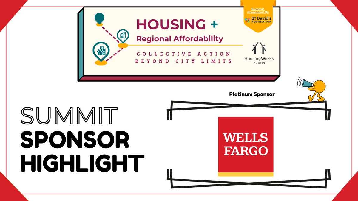 Sending a big thank you to our platinum sponsor <a href="/WellsFargo/">Wells Fargo</a>! Their folks will be at the summit on Friday. Will you be? Get your ticket today! 

housingworksaustin.org/summits/2025-s…