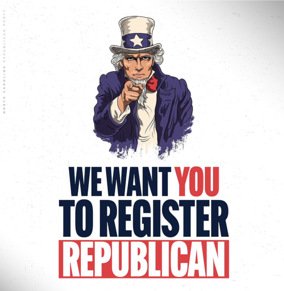 NCGOP's tweet photo. It’s always the right time to #RegisterRepublican 🇺🇲🦅 https://t.co/wsxr6nlVXD