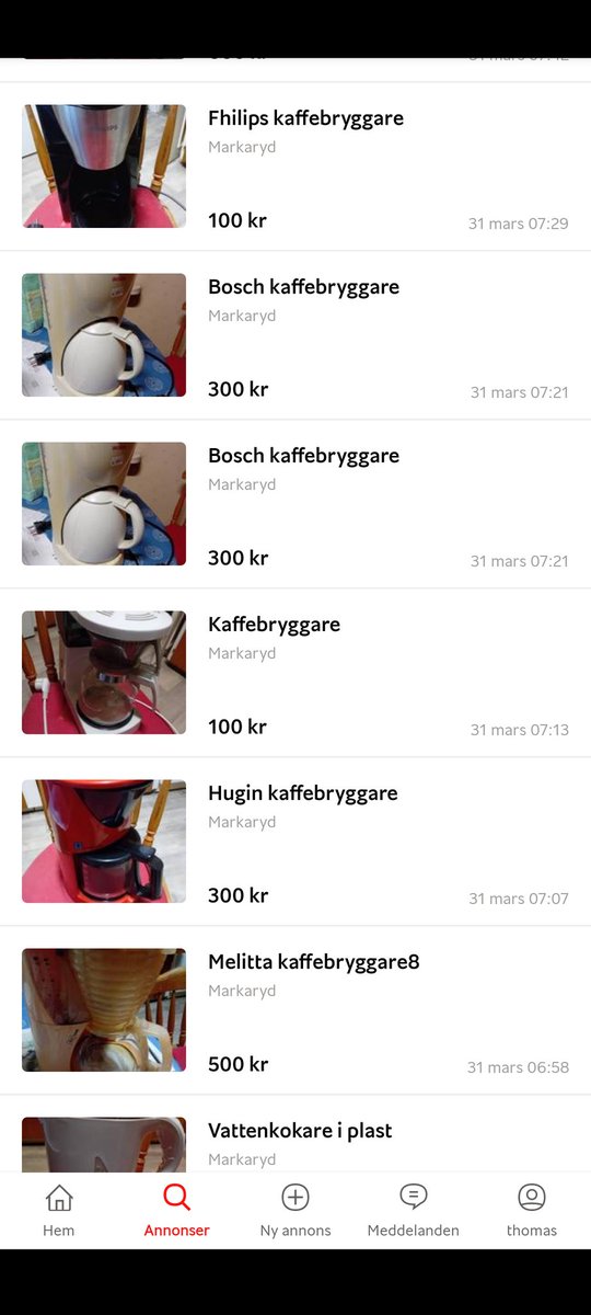 signewall's tweet photo. Nu är folk desperata över kaffe priset, och säljer sina bryggare. Och som en man sa: Kaffegök har man inte råd med längre. https://t.co/9qTCxfcwNS