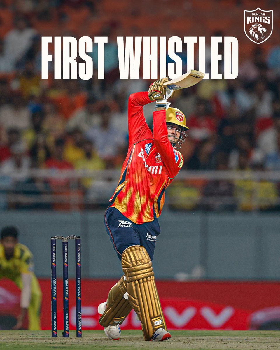 DilPrabhat88's tweet photo. PBKS ROARS LOUDER THAN WHISTLE PODU! 🦁🔥 Priyansh Arya’s 39-ball TON smashed CSK’s hopes, Shashank’s 50 sealed the deal—219 chased DOWN! Dhoni’s magic couldn’t save the Yellow Army this time. Punjab Kings just owned Mullanpur! #PBKSvsCSK #KingsRule https://t.co/ONgqtGhBM9