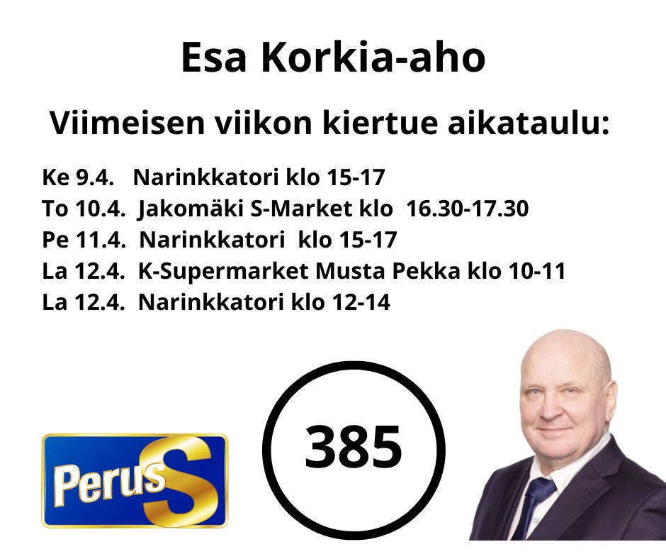 EsaKorkia's tweet photo. Muista äänestää https://t.co/OSsZcmk6hl