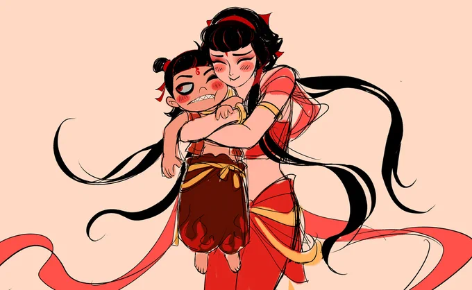 哪吒和混天绫的抱抱~#哪吒之魔童闹海  #哪吒2 