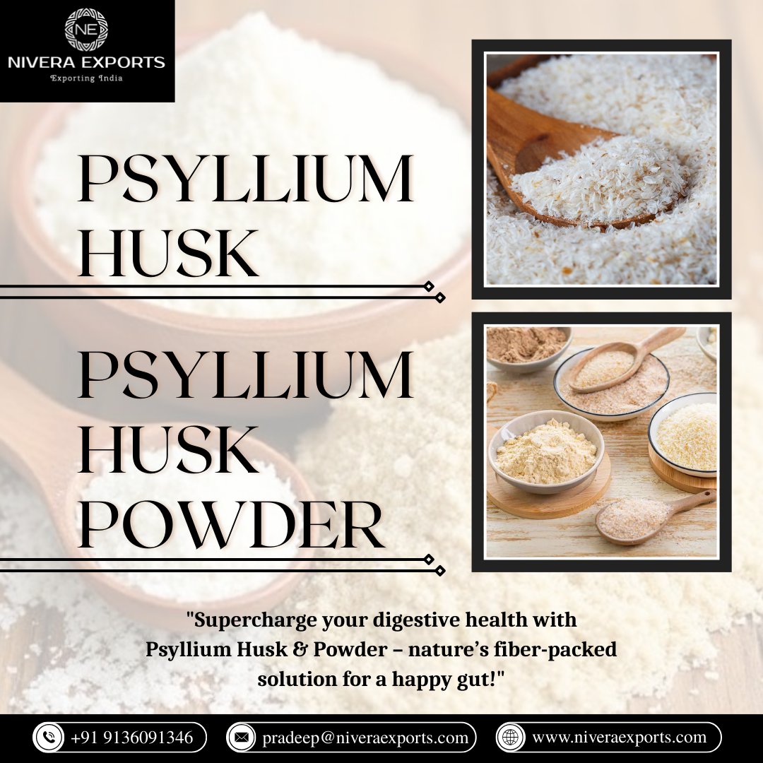 Nivera_Exports's tweet image. Support your digestive health naturally with Psyllium Husk and Psyllium Husk Powder – your fiber solution for a healthier gut.

#PsylliumHusk #PsylliumHuskPowder #FiberBoost #GutHealth #DigestiveSupport #NaturalFiber #HealthyLiving #CleanseNaturally
