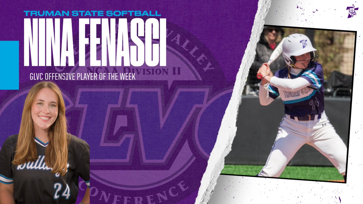 Weekly GLVC honors for <a href="/TrumanSoftball/">Truman Softball</a> Nina Fenasci

Read More:
trumanbulldogs.com/news/2025/4/8/…