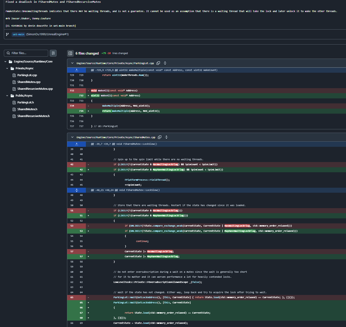 theredpix's tweet image. #Unreal 5.6 Deadlock #multithreading fix code #cpp #gamedev github.com/EpicGames/Unre…