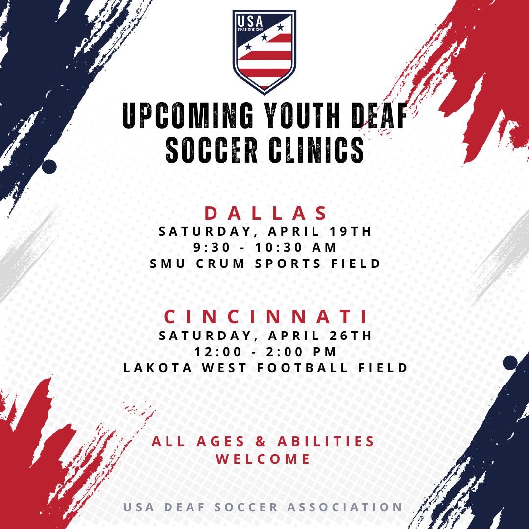 𝗥𝗘𝗠𝗜𝗡𝗗𝗘𝗥/𝗨𝗣𝗗𝗔𝗧𝗘: If you are near Dallas or Cincinnati, don’t forget to sign up for our upcoming clinics!

Unfortunately, we have had to delay our Louisville camp at this time. A new date will be announced soon, so please stay tuned.