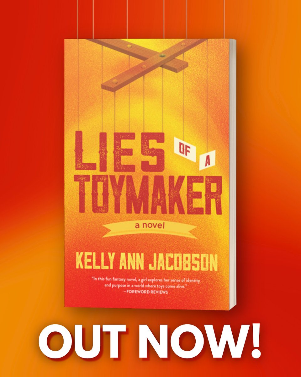 Happy #BookBirthday to LIES OF A TOYMAKER by <a href="/KAnnJacobson/">Kelly Ann Jacobson</a>. This queer YA reimagining of Pinocchio is a "fun fantasy novel" where "a girl embraces heroism and self-discovery" per Foreword Reviews. And Bulletin of the Center for Children's Books calls LOAT "brash and clever." 🧵