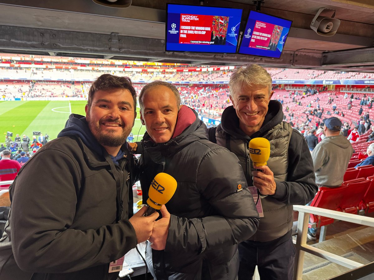 📻🏆 #UCL EN DIRECTO CON @CARRUSEL‼

🏟 Emirates
⚽ ARSENAL - REAL MADRID
🗣 Narra <a href="/aromeroser/">Antonio Romero</a> 
 🎤 Inalámbrico <a href="/javiherraez/">Javier Herráez</a> 
 
🎙 Dirige <a href="/garridocarrusel/">Dani Garrido</a>
👥 Con <a href="/AlvaroBenitoV/">Alvaro Benito Villar</a> <a href="/AS_Relano/">Alfredo Relaño</a> <a href="/As_TomasRoncero/">Tomás Roncero</a> <a href="/brunoalemany/">Bruno Alemany</a> <a href="/Jorgeescorial/">Jorge Escorial</a> 
 📣 #VARMan <a href="/itu_edu/">Eduardo Iturralde</a>
🔌 Tec <a href="/borjagonzalezn/">Borja González Núñez</a>