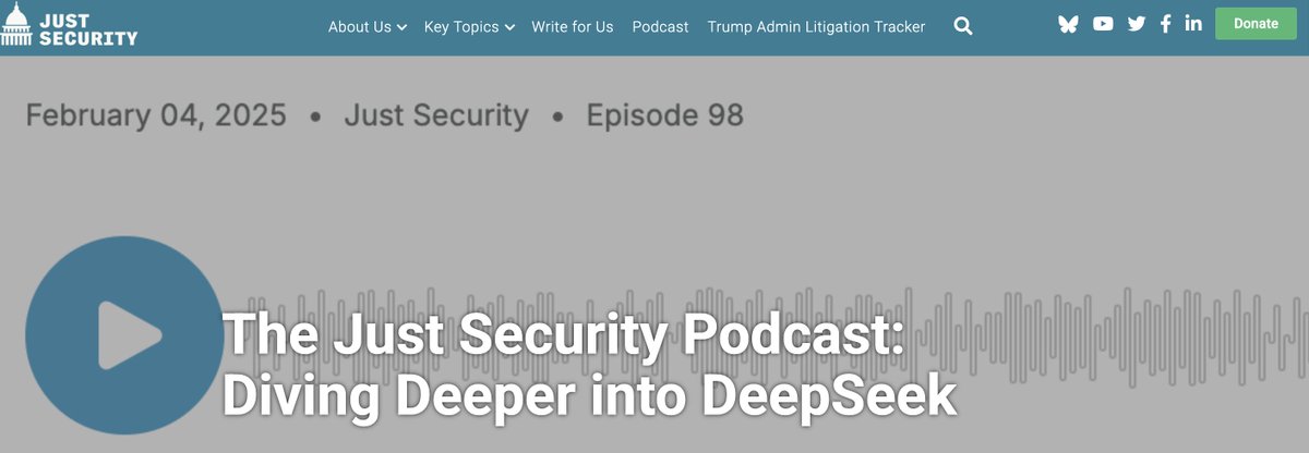 Just Security (@just_security) on Twitter photo (2/2) Listen to our podcast, where <a href="/rosen_br/">Brianna Rosen</a>, <a href="/ohlennart/">Lennart Heim</a>, <a href="/KeeganMcB/">Keegan McBride</a>, & <a href="/typewriters/">Lauren Wagner</a> unpack the implications for national security and U.S.-China competition. ⬇️
justsecurity.org/107337/just-se… (2/2) Listen to our podcast, where <a href="/rosen_br/">Brianna Rosen</a>, <a href="/ohlennart/">Lennart Heim</a>, <a href="/KeeganMcB/">Keegan McBride</a>, & <a href="/typewriters/">Lauren Wagner</a> unpack the implications for national security and U.S.-China competition. ⬇️
justsecurity.org/107337/just-se…