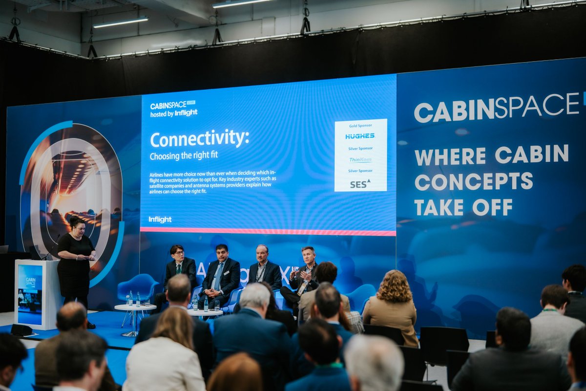 HughesConnects's tweet image. Day 1 at @aix_expo took off strong! ✈️

🔥 Highlight: Reza Rasoulian at Cabin Space Live, leading convos on smarter connectivity + AI-powered cabins.

Don’t miss Booth 2B70 tomorrow – let’s connect!

👉 okt.to/xWIbMr

#InFlightConnectivity #AviationTech #AIX2025