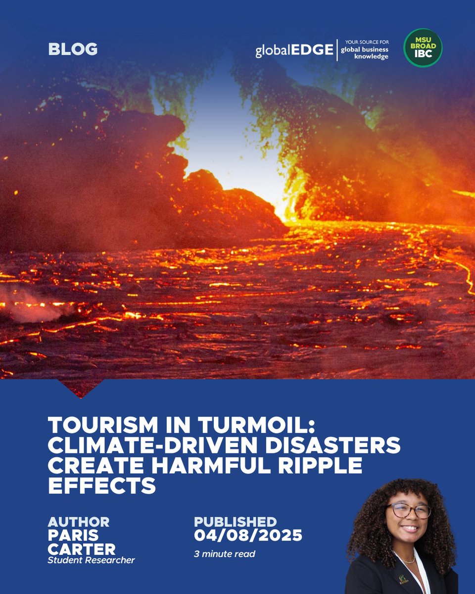globalEDGEmsu's tweet photo. "The rise in natural disasters underscores the urgent need for businesses and governments to develop better strategies for coping with their economic impact." Click the link below to read more.
https://t.co/hus1H2oj26
#globalEDGE #NaturalDisaster #ClimateChange #Tourism #Storm https://t.co/9s1HKLwXPr
