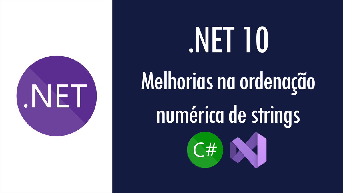 RenatoGroff's tweet image. Novo artigo no meu blog -&amp;gt; Novidades do .NET 10: melhorias na ordenação numérica de strings -- Link: renatogroffe.medium.com/novidades-do-n…

#dotnet #dotnet10 #csharp #aspnetcore #dotnetcore #visualstudio #vs2022 #visualstudio2022 #backend #webdevelopment #microsoft
