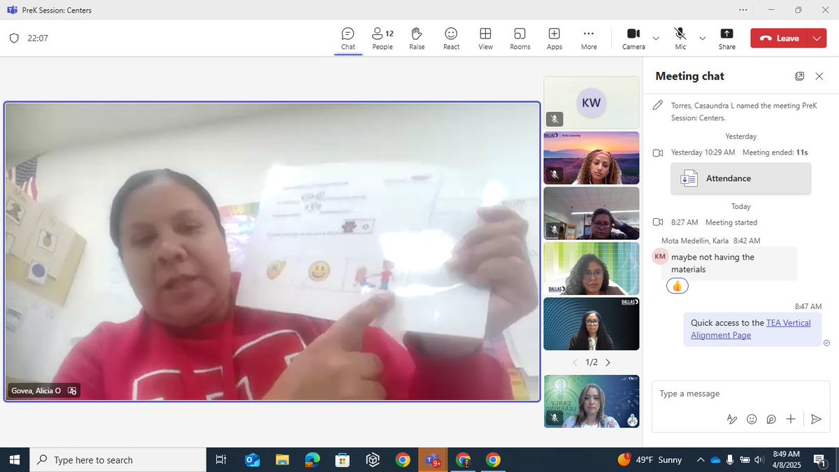 Nino2Learn's tweet photo. PreK teachers joined in to reflect on center activities. Sharing ideas to make learning during centers planned and purposeful, while also ensuring activities remain fun & engaging. ✨️ #DallasISDPreK @LazoMemo @TruLittleBytes @T_Flow_Love @CapriceMallard https://t.co/ZDG0JQE1pM