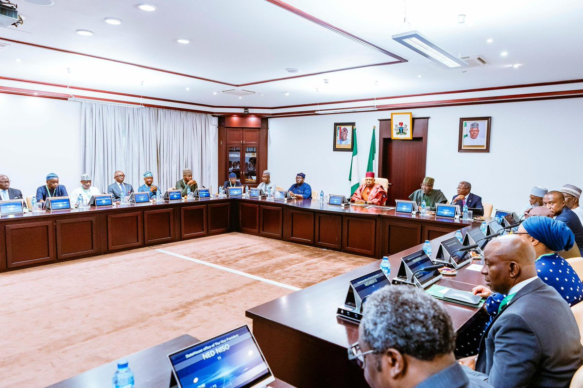 officialSKSM's tweet photo. The Vice President, Senator @KashimSM, has directed the members of the Board of Directors of the Nigerian Independent System Operator (NISO) Limited to maintain the highest standards of integrity and expertise in carrying out their duties of ensuring the seamless generation, transmission, and distribution of electricity across Nigeria.

According to him, while expectations are high, members of the Board will need to utilize their collective expertise and individual capabilities to achieve the ambitious goals of President @officialABAT’s Renewed Hope Agenda in the nation’s power sector within a short period.