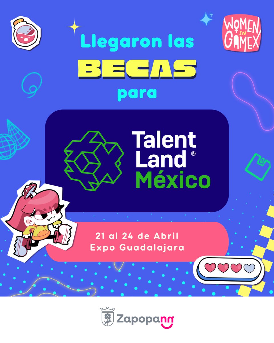 WomenInGamex's tweet photo. ✨¡Tenemos becas para Talent Land 2025!
Gracias a @ZapopanGob, abrimos registro para becas de acceso general a Talent Land 2025.
Exclusivo para mujeres y comunidad LGBTQ+
¿Quieres saber mas? Revisa nuestro Discord en el canal de #eventos
#WIGX #IndustriasCreativas #Zapopan https://t.co/Q6pXxhhE9n