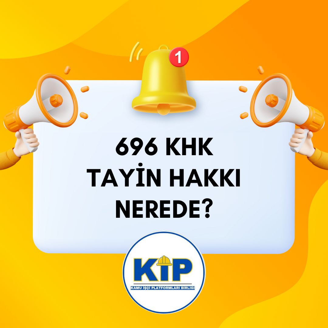 🥇Meslek kodu Mağduriyeti son bulsun Görevinden el çektirilen arkadaşlarımız eski işlerine iade edilip güncellensin. 
🏅Aile yılında 'TAYİN' sorunu son bulsun. 
🥇Zorunlu Emekliler görevlerine iade edilsin

Kamu İşçileri,hayal kırıklığı değil 
1Mayısta EksiksizKçp bekliyor