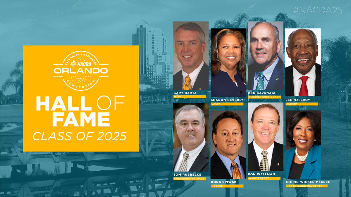 It is our honor to recognize eight brand new inductees into the NACDA Hall of Fame 🏆
Looking forward to celebrating this deserving Class of 2025 in Orlando this summer #NACDA25
📰: bit.ly/4i4o0go