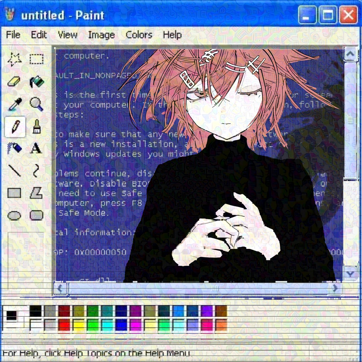 CreoHy's tweet photo. #art #digitalart #glitch #windowXP #artrequest https://t.co/uniOf7gOBK