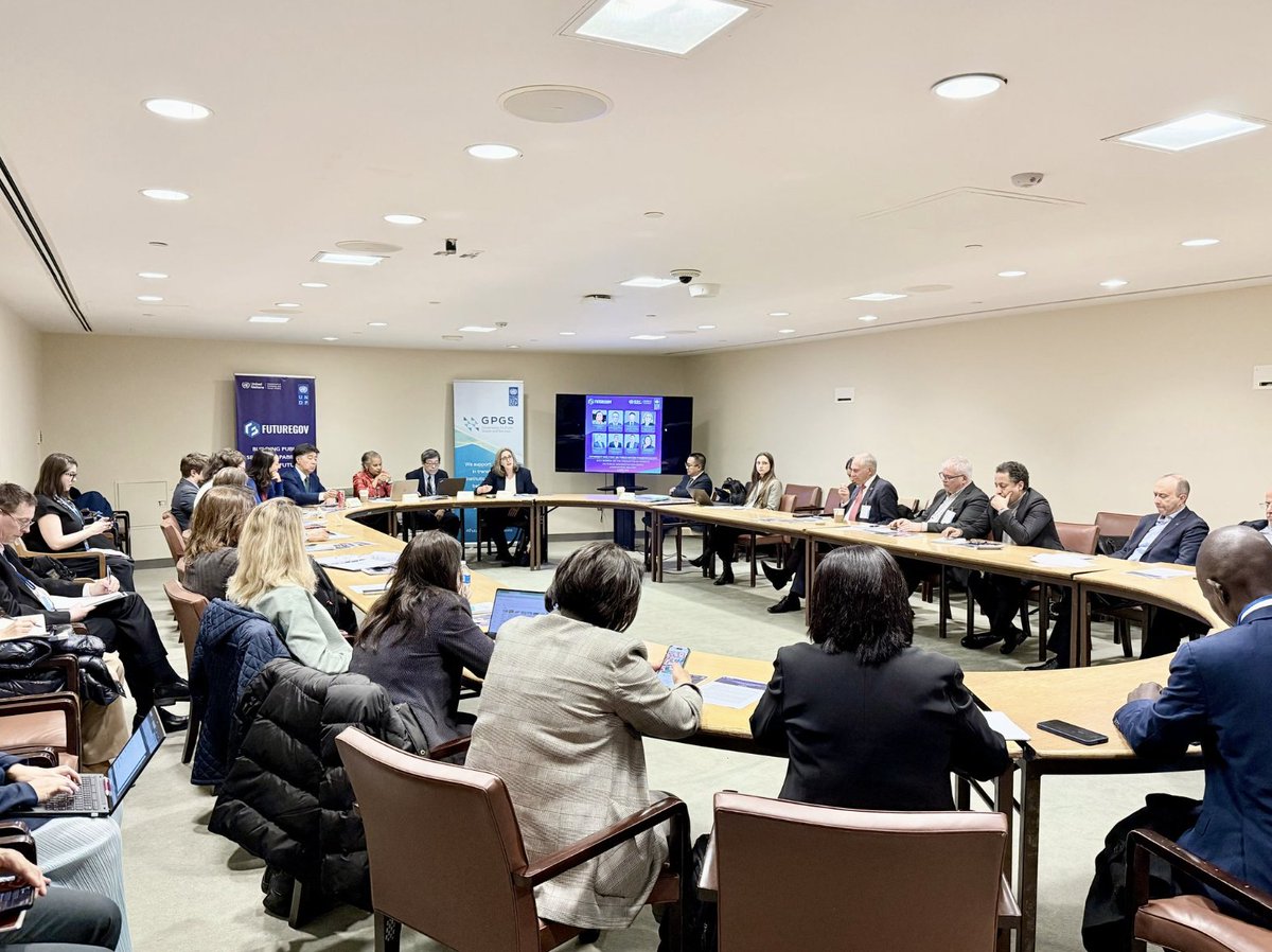 FutureGov_'s tweet photo. Happening now: #FutureGov Side Event on Public Sector Transformation

Panelists are discussing:

🔗 The critical role of partnerships
🌍 Collaboration among regional partners
🤝 Engagement with development agencies
🏛️ Role of national governments
💰 Contributions from international financial institutions

Collaborating to deliver lasting reforms and strengthen institutions for a more sustainable future.

#FutureGovInstitutions #UNCEPA