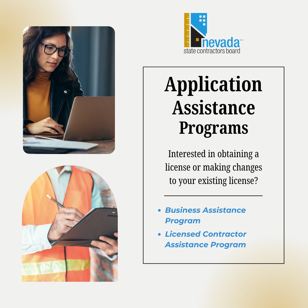 Whether you’re interested in becoming a licensed contractor or you’re an experienced contractor who wants to make changes to your license, we’re here to help!

On the third Tuesday of each month we host free, online workshops! To join, go to bit.ly/3XnC1xy.