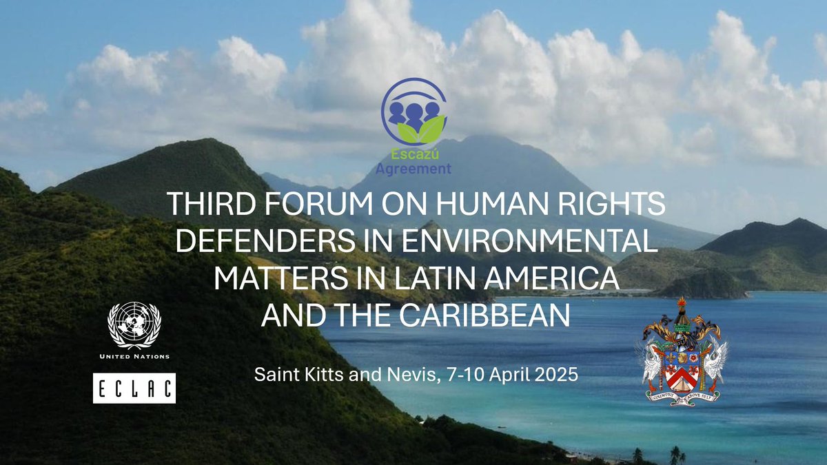 Avances en Saint Kitts y Nevis: en el foro de defensores de DDHH se concretó la implementación del Plan de Acción del Acuerdo de Escazú para fortalecer la protección de los derechos ambientales y a quienes los defienden.
#AcuerdodeEscazú #Defensoresambientales