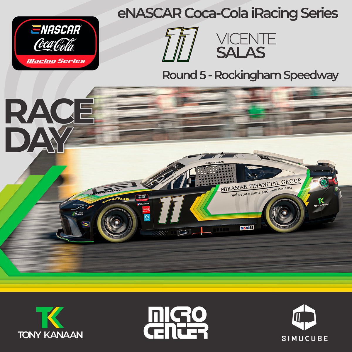 Kanaan eSports (@kanaanesports) on Twitter photo It`s Race Day! π
Tune-in at 07:30pm for the pre-race show!
Drivers
ποΈ #11 <a href="/vicente_salas14/">Vicente Salas</a>
ποΈ #66 <a href="/Captincanada5/">Alexander Russell</a>
π Rockingham Speedway
<a href="/iRacing/">iRacing</a> <a href="/TonyKanaan/">Tony Kanaan</a> <a href="/ENASCARGG/">ENASCAR</a> <a href="/microcenter/">Micro Center</a> <a href="/Simucube/">SIMUCUBE</a> It`s Race Day! π
Tune-in at 07:30pm for the pre-race show!
Drivers
ποΈ #11 <a href="/vicente_salas14/">Vicente Salas</a>
ποΈ #66 <a href="/Captincanada5/">Alexander Russell</a>
π Rockingham Speedway
<a href="/iRacing/">iRacing</a> <a href="/TonyKanaan/">Tony Kanaan</a> <a href="/ENASCARGG/">ENASCAR</a> <a href="/microcenter/">Micro Center</a> <a href="/Simucube/">SIMUCUBE</a>