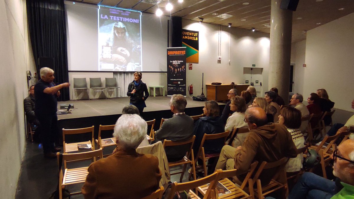 #IMPACTE2025 va aterrar de nou ahir a Cambrils, gràcies a Cineclub Cambrils - Associació Cultural de les Terres de l'Ebre <a href="/ACTECAMBRILS/">ACTE CAMBRILS</a>  , amb un èxit total. A la segona sessió a l'Ateneu Juvenil de Cambrils vam projectar 🎞️ LA TESTIMONI, de Nader Saeivar, i vam viure un