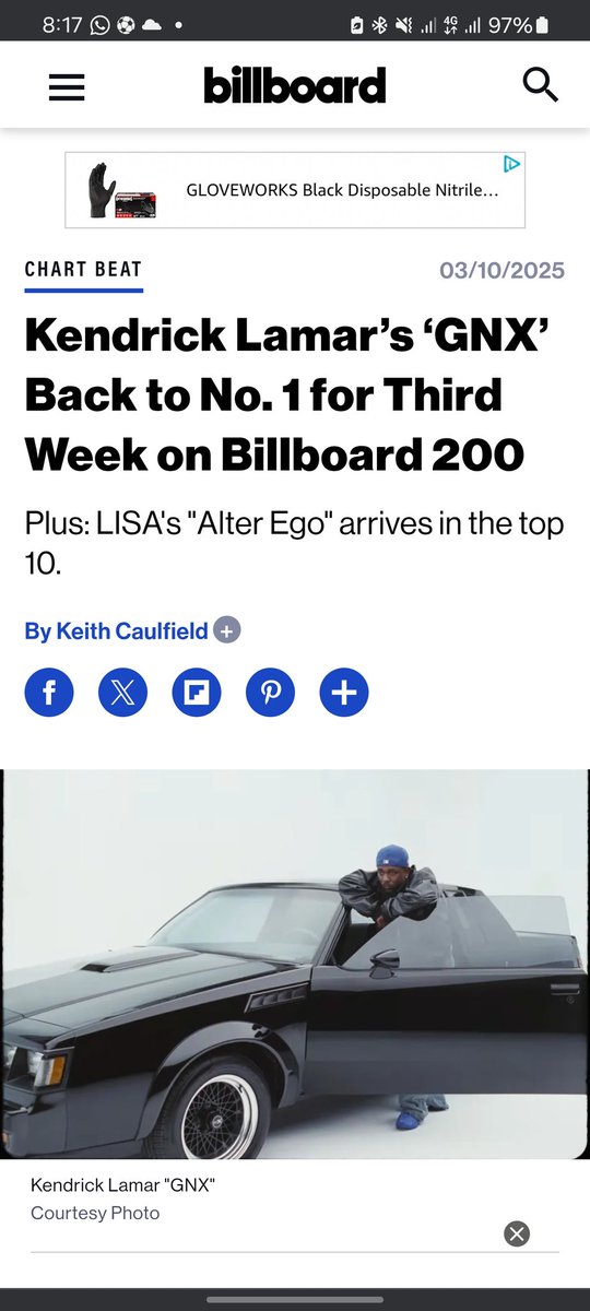 Midnight_WTS's tweet photo. W after W non stop. GNX becomes the highest selling album across all genres.🔥🔥🔥
#somebodygottadoit
#kingkunta
"Now I run the game got the whole world talking King kunta" -Kdot https://t.co/LmhuNa1AG2