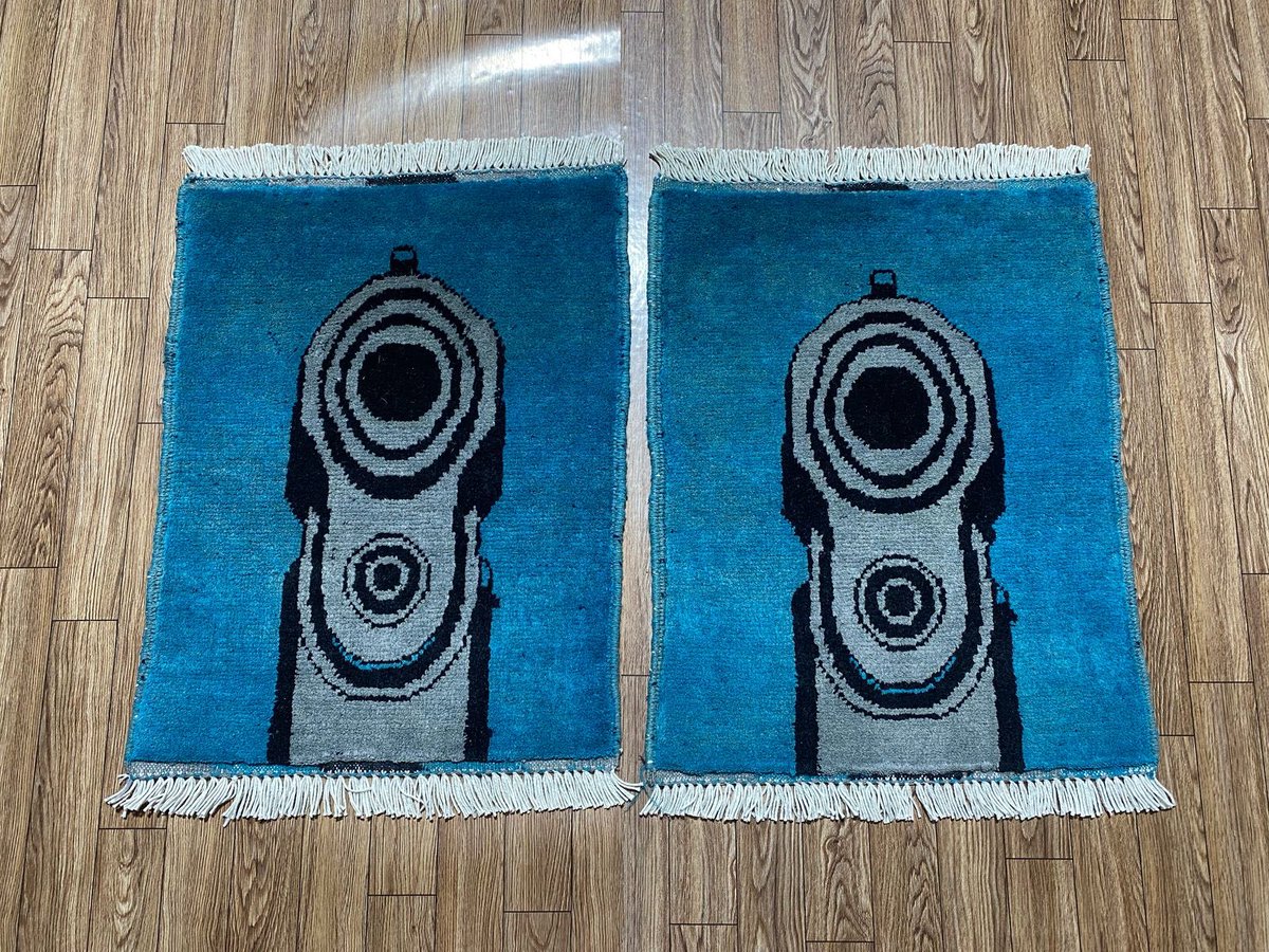 I got more. Everyone wanted it and I only had one so got them made and ready for sale. Hand knotted gun barrel rug. 195$$ shipped.