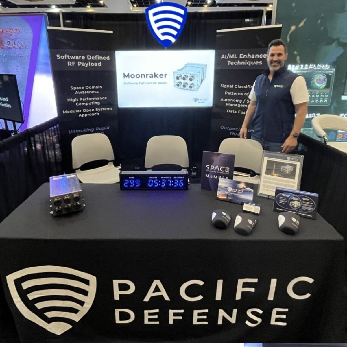 We've kicked off Day 1 of <a href="/SpaceFoundation/">Space Foundation</a>  
#40thSpaceSymposium! Visit us at booth 836 and see Moonraker, our modular open systems approach designed radio frequency (RF) payload built for Space Situational Awareness. #MOSA