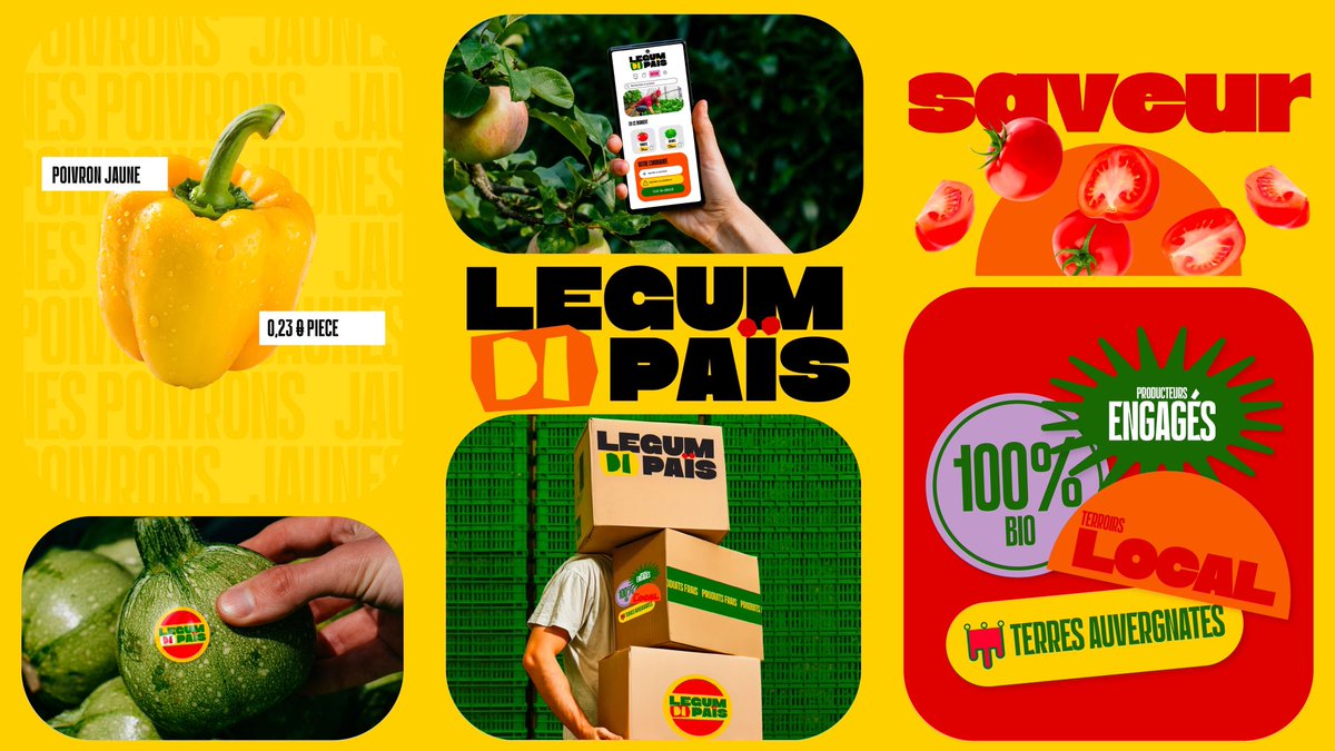 isalynee2's tweet photo. Nouveau projet de rebranding pour un maraîcher ! 🍅🥒🌽 Je vous laisse voir le projet intégral sur mon behance : https://t.co/Qbkz8JF1xs https://t.co/lmHKFu7hW5