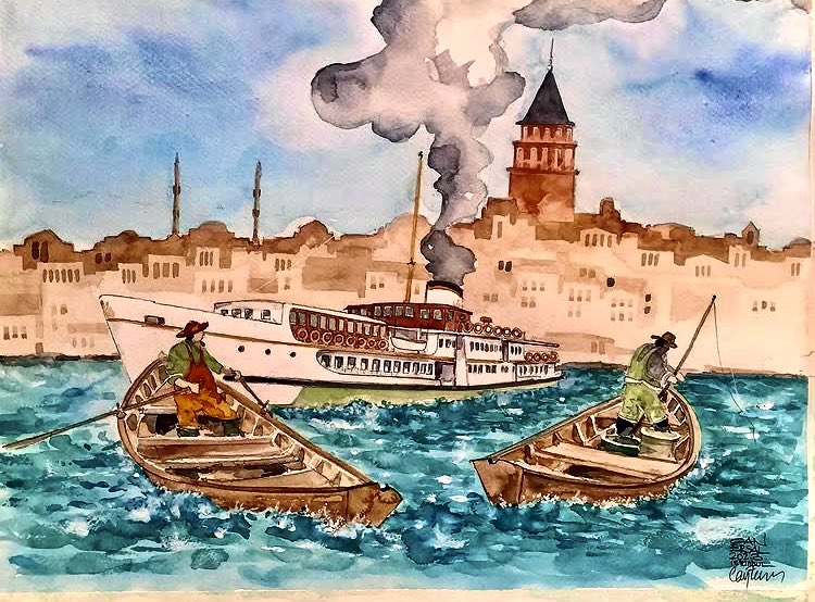 Şuraya denizi çiziyorsun ya
Suları mavilere boyuyorsun ya
Balıkları martıları koyuyorsun üstüne
Balıkçıları çiz, balıkçıları
Geceyi de çiz, doğacak günü de
Yoksulluğu çiz, çaresini de
Geleceği de çiz, geleceği de
Yoksulluğu çiz, çaresini de
Geleceği de çiz, geleceği de