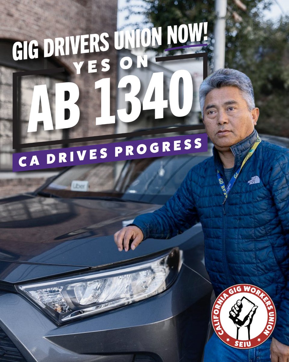 Rideshare fares keep going up—but drivers are taking home less and less. Uber &amp; Lyft are reporting record profits. #AB1340 gives drivers the power to organize &amp; demand their fair share.