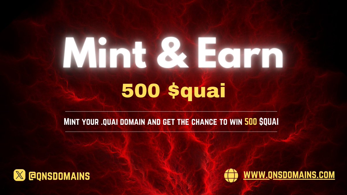 We're running a campaign on <a href="/Intract_HQ/">Intract 🐝</a>  to give away 500 $QUAI to 3 lucky winners! 🎉
Complete the quest and stand a chance to win! 👇
quest.intract.io/quest/67ee73c5…

#QuaiNetwork #qns #INTRACT #Web3 #Airdrop