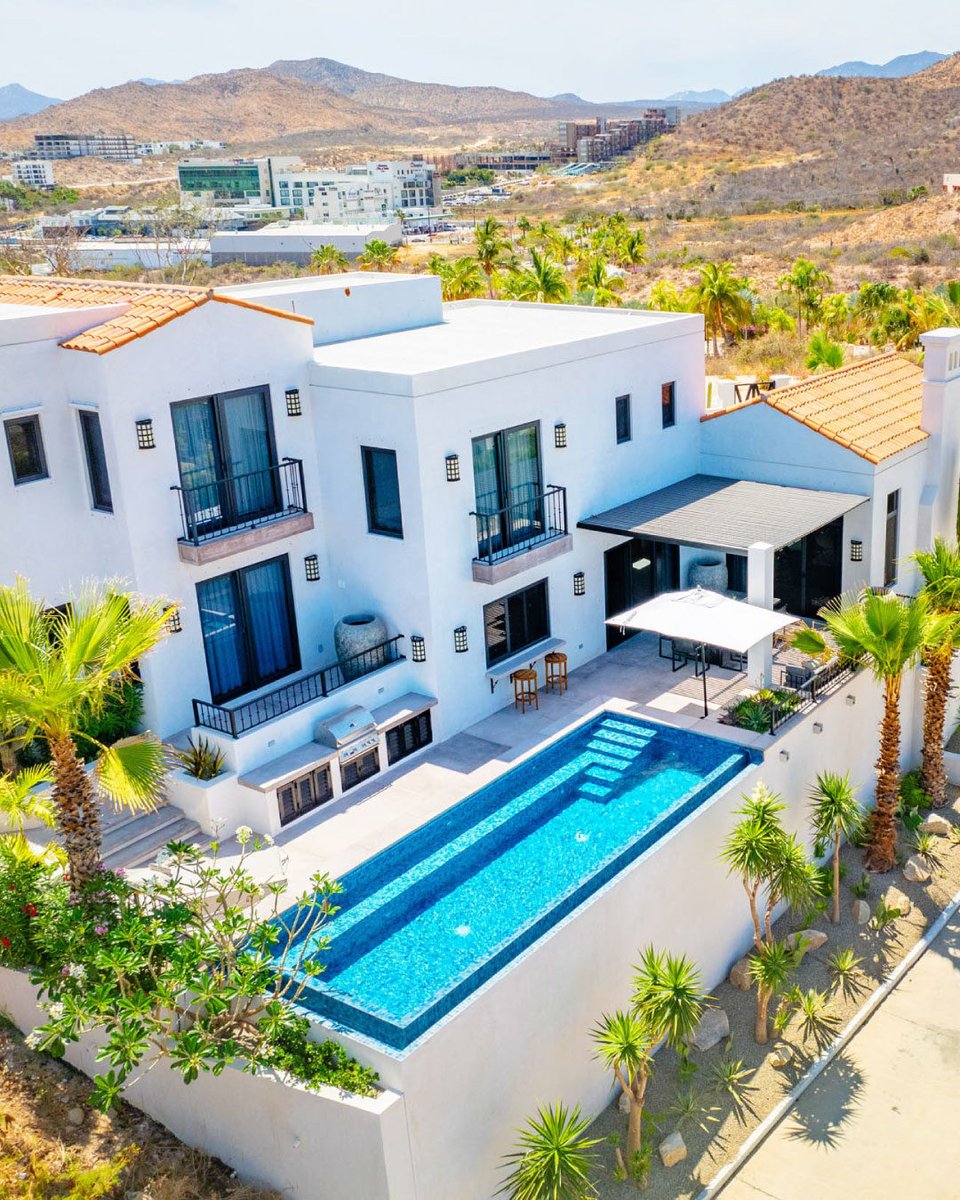 TheAgencyBaja's tweet photo. Welcome to Casa Vista Azul 
3 Bedrooms | 4.5 Bathrooms | 4,314.83 Total SF | MLS: 24-3920

Located in Rancho Cerro Colorado, Casa Vista Azul blends Mexican charm with modern luxury. This three-bedroom, four-and-a-half-bathroom villa features a spacious living area with high ceilings and a handcrafted fireplace, opening to a terrace with a heated infinity pool and Sea of Cortez views. The gourmet kitchen boasts quartz countertops and custom cabinetry. Bedrooms have en-suite baths and private balconies. Casa Vista Azul also includes electric hurricane shutters, a solar power system.

Listed by Maria Luisa Sáenz
INQUIRE@THEAGENCYBAJA.COM