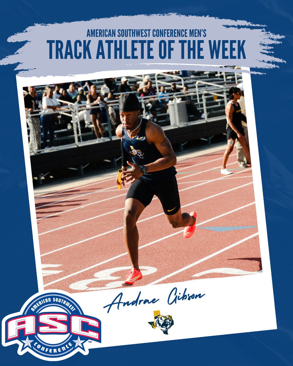 American Southwest (@asc_sports) on Twitter photo Men's Track Athlete of the Week
⭐Andrae Gibson⭐
Read more: ascsports.org/news/2025/4/8/…
#ascsports #asctf #d3tf | <a href="/GoETBUTigers/">ETBU Athletics</a> Men's Track Athlete of the Week
⭐Andrae Gibson⭐
Read more: ascsports.org/news/2025/4/8/…
#ascsports #asctf #d3tf | <a href="/GoETBUTigers/">ETBU Athletics</a>