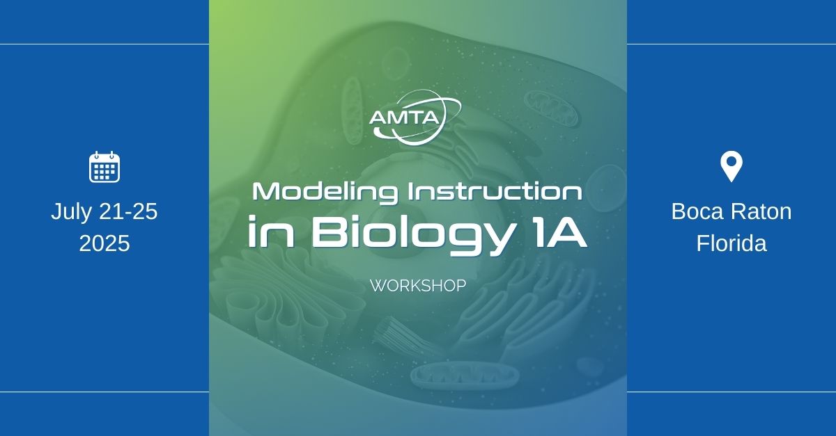 Join us in Boca Raton, FL for a Biology Modeling Instruction Workshop!
 July 21–25, 2025
Explore models in Biology topics
Aligned w/ AP Bio, IB, NGSS.
All bio, chem &amp; life sci teachers welcome!
🔗 bit.ly/BiologyFL2025
#ScienceEd #ModelingInstruction #BiologyPD