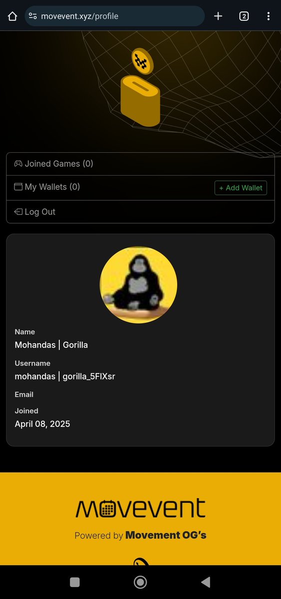 Mohandas1470's tweet photo. gMove gMove โกโก
FCFS300 get the early moveventer role
Go to https://t.co/keUAyx49M8 sign up using your mail/x
Take screenshot of your profile
Post it on X and tag @moveventxyz
Send your post: https://t.co/FnEPlyCvEP
#gmove #movementlabs #movevent https://t.co/tTQ9ZAHpRU