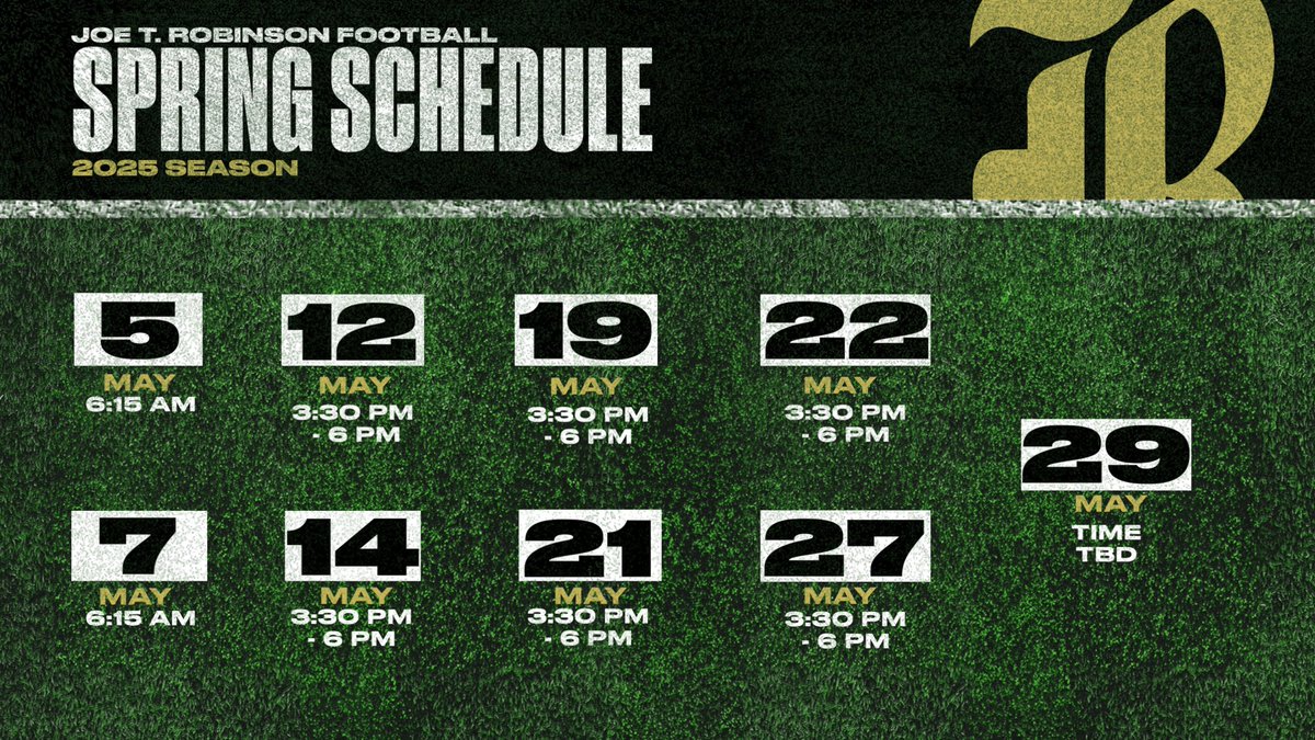 Spring Practice Schedule is out Coaches!
<a href="/CoachUptergrove/">Coach_Up</a> <a href="/CoachRBolden/">Rodney Bolden II</a>