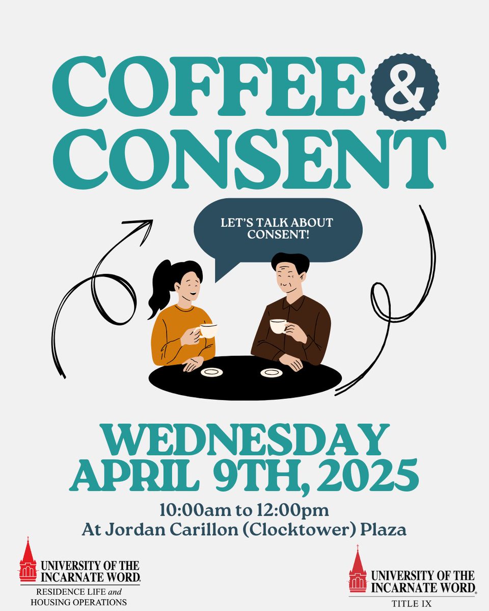 Join Title IX and Residence Life tomorrow, Wednesday April 9 from 10a-Noon for some free iced coffee and conversations and information about consent as part of Sexual Assault Awareness Month. #SAAM #SAAM2025 #NotInMyNest