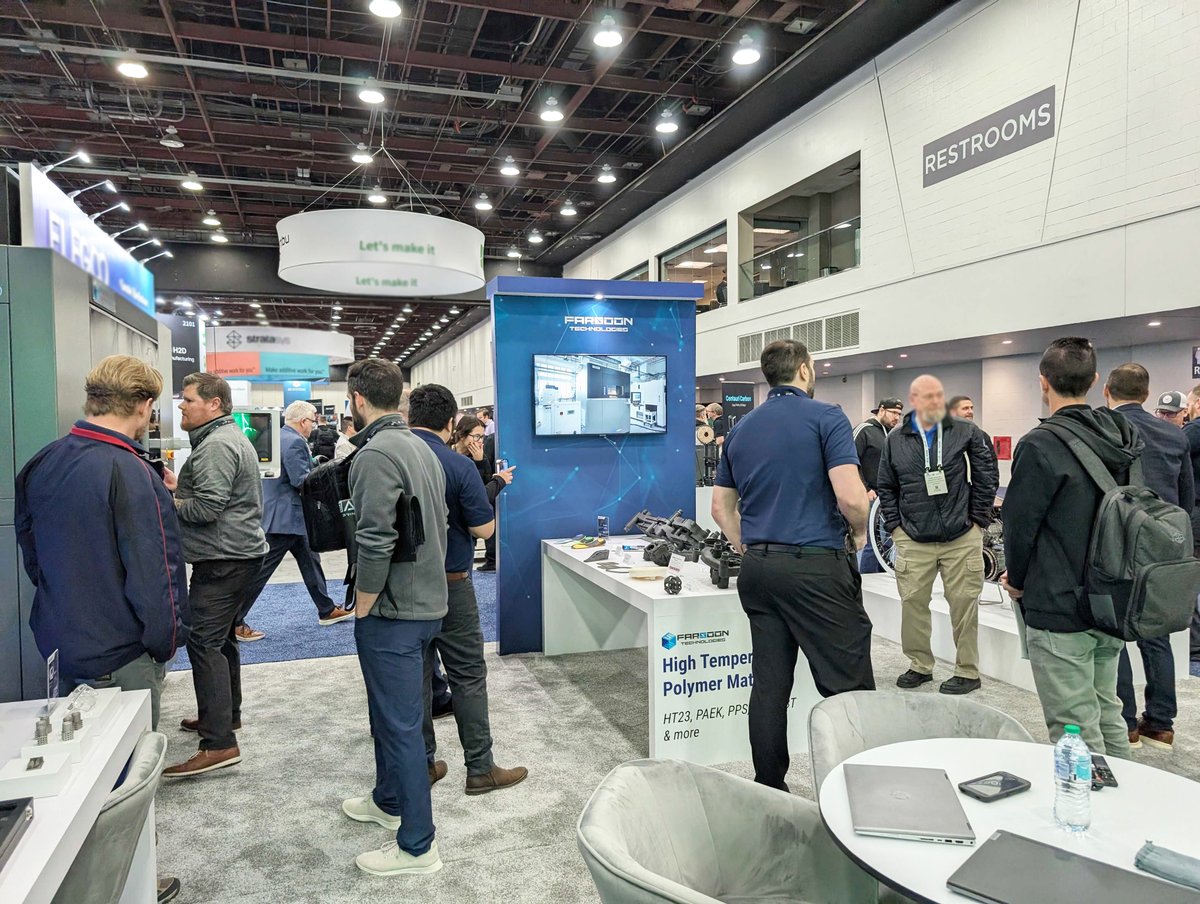 FarsoonAM's tweet photo. 🚀 Day 1 at @RAPID_Event is a blast! Stop by 1701 to explore @FarsoonAM’ #3Dprinting #innovations:
✔ Large-format #additivemanufacturing
✔ Ultra-temperature #SLS 
✔ #Beamshaping 
✔ Support Reduction System
✔ Auto-grafting
Unlock your #SerialProduction w/ us!
#metal3dprinting https://t.co/E95xoO5tkK