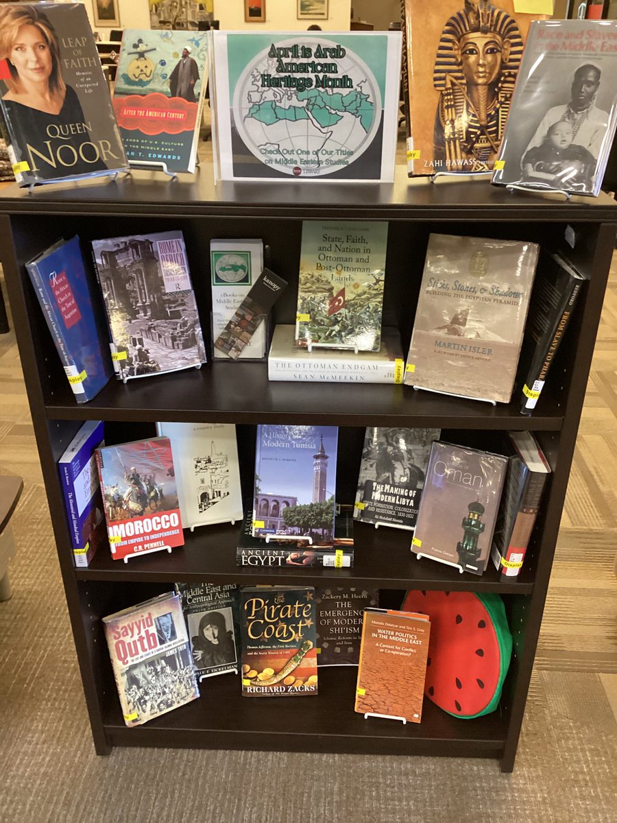 lewisulibrary's tweet photo. April is Arab American Heritage Month, so come find a book about the history of the Middle East! #lewisu #team_library #TuesdayTexts https://t.co/XKgguaHMiR