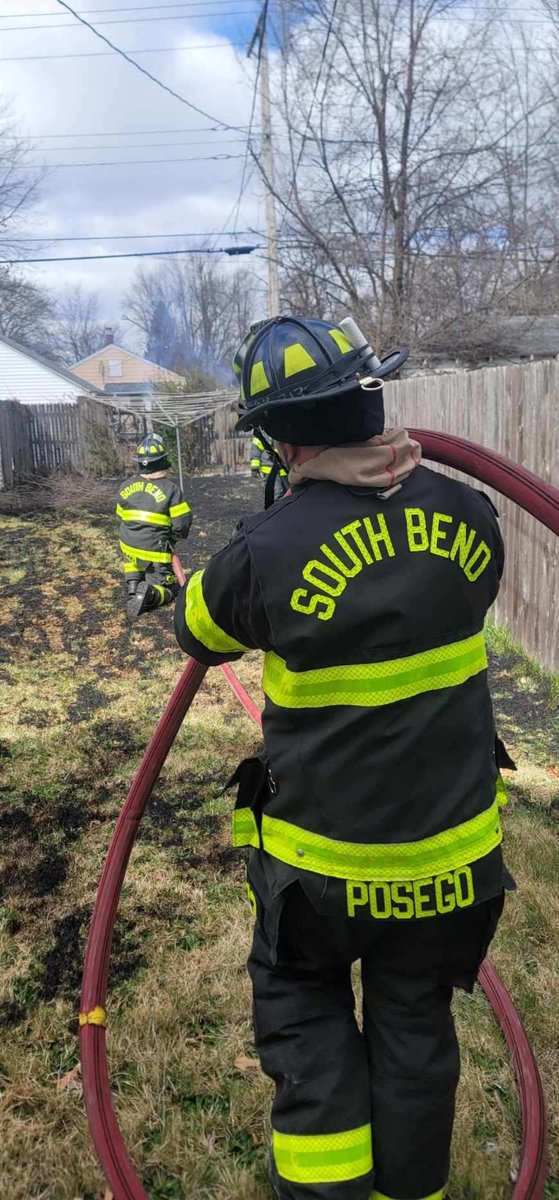 This morning, two of our rookies had their first taste of action.
E2 Francesco Lizzi and E7 John Posego extinguished a backyard grass fire.
It may have been a small fire, but they gained some valuable experience that will serve them well in the future.
