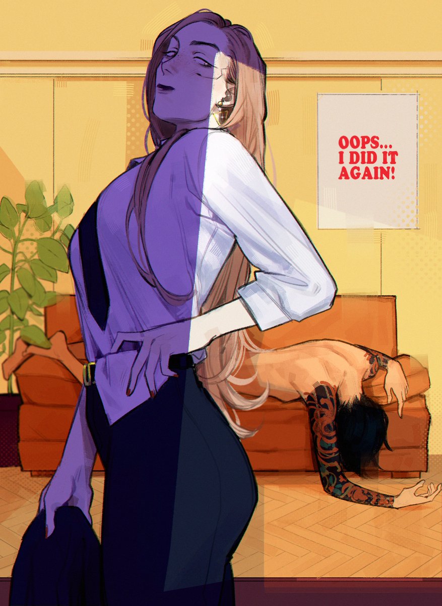 ls__h_r's tweet image. Hello #PortfolioDay ! 
I love to draw #wlw oc art🫣