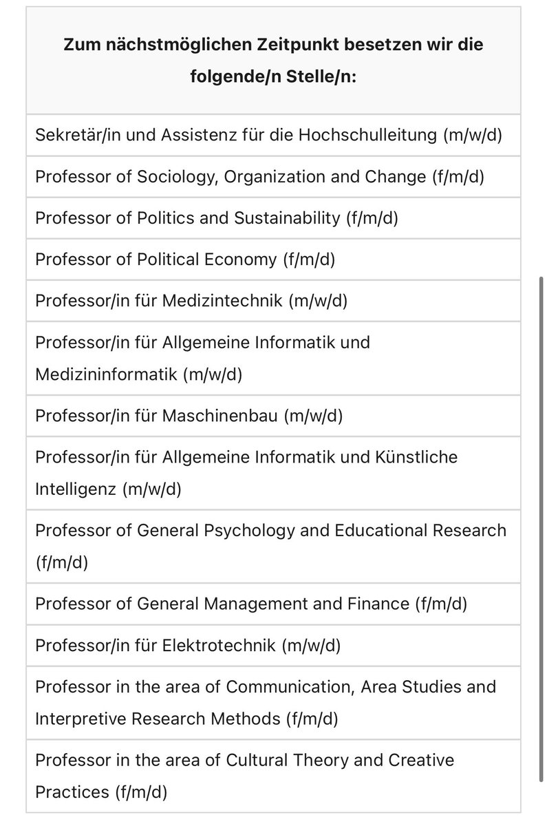 DM for information about these jobs as professor in Germany at Karlshochschule. #professorships