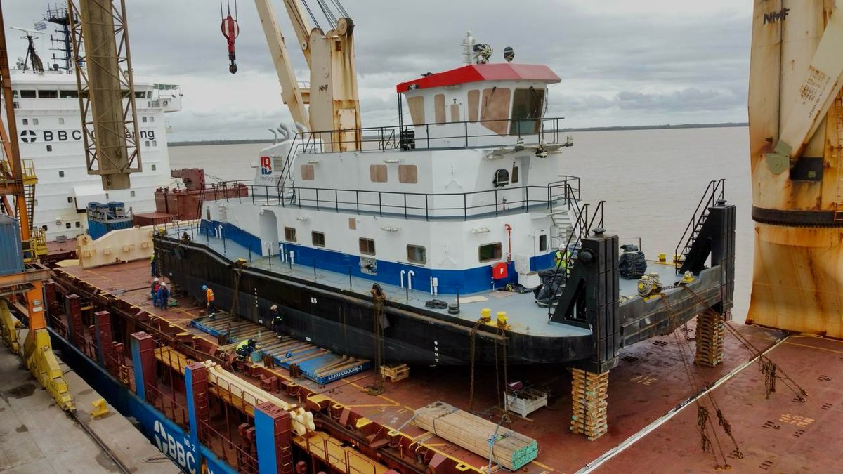 simonsencorp's tweet photo. We thank INTERBARGE S.A. for trusting us to conduct a warrant survey on the ‘IB AGUARA’, recently arrived in Uruguay. https://t.co/vdt4WAZTVl