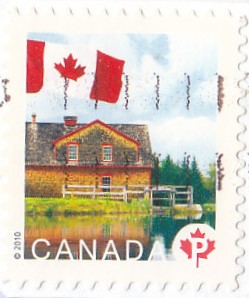 MarjeMolder's tweet photo. Continuing my 80th year by daily posting #Canadian #flags on #stamps until #Carney becomes PM. The next 4 stamps celebrate #historic #mills. Today's flag is flying over the #RiordanGristMill in Caraquet #NewBrunswick #CanadaElection2025 #ElbowsUp #FlagsFlying #philately https://t.co/u1USfQoy9l