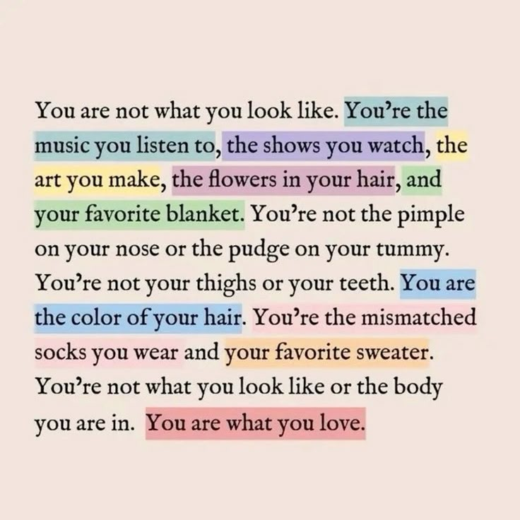 Real talk: "You are what you love."
