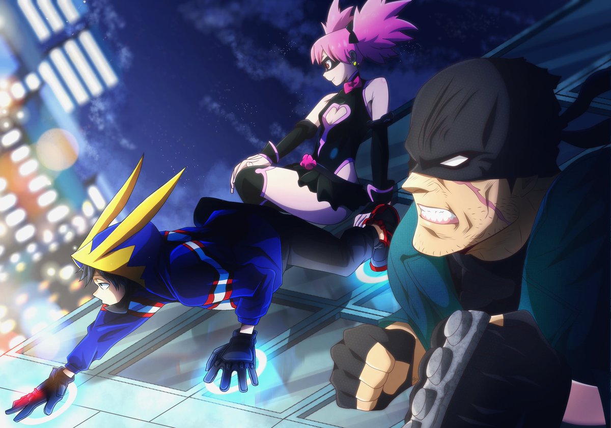 Niichi03's tweet photo. Dejo aquí un collab de illegals por su estreno, espero les guste

Original.– Kōhei Horikoshi
KnuckleDuster/ Pop Step.– @ElJeff04 
Koichi/Fondo.– @Niichi03 

#bokunoheroillegals
#BokuNoHeroAcademia
#MyHeroAcademia
#BNHA
#ヒロアカ
#ヒロアカ7期
#僕のヒーローアカデミア
#ファンアート https://t.co/l3JEosrRga